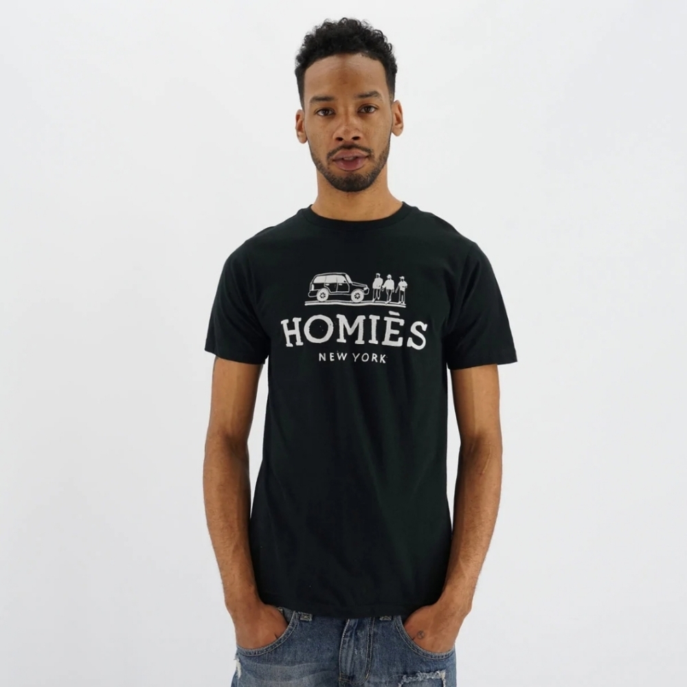 REASON 'Homies New York' Black short sleeve graphic tee Lrg. Unisex